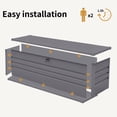 thumbnail image 5 of Jopath 260 Gallon Waterproof Metal Outdoor Deck Box, Extra Large Patio Storage Box with Lockable Storage Containers for Patio Furniture Cushions,Pool Accessories,Garden Tools Light Gray, 5 of 9