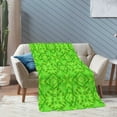thumbnail image 4 of XMXT Throw Blankets, Kaleidoscope Green Print Bed Blanket for Bedroom Sofa, 50 x 70 inches Green, 4 of 9