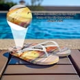 thumbnail image 4 of POLERO Arch Support Flip Flops for Women Tropical Palm Tree Casual Sandals Cushion Yoga Mat Footbed Indoor Outdoor, 4 of 7