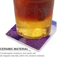 thumbnail image 4 of GZHJMY Square Drink Coasters 2 Pcs Lavender Field Sunset Landscape Absorbent Ceramic Coffee Coasters for Drinks with Cork Base Housewarming Gift for Home Decor, 4 of 6