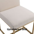 thumbnail image 6 of Dayalane Mid Century Modern Dining Chairs Set of 2, Beige Linen Upholstered Kitchen & Dining Room Chairs with Gold Metal Frame, Armless Side Chairs for Living Room, 6 of 6