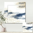 thumbnail image 4 of Designart ' Gold and Dark Blue and Abstract I ' Modern Canvas Wall Art Print, 4 of 4