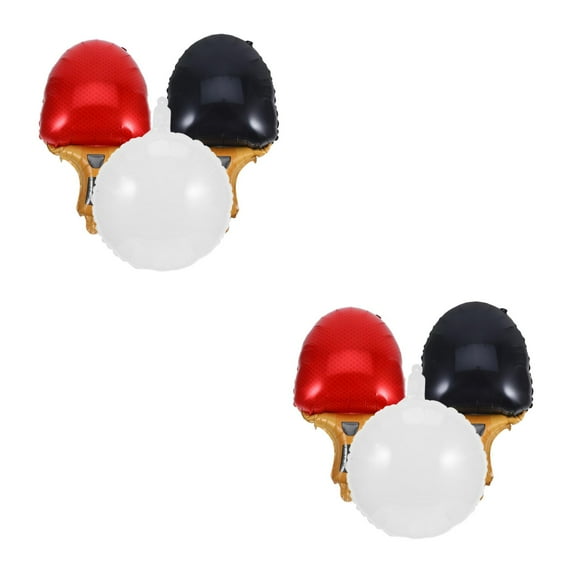 Worgeous 2 Sets  Table Tennis Balloons Sports Themed Party Decorations Aluminum Film Balloons Birthday Party Supplies Competition Decor