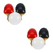 Worgeous 2 Sets Table Tennis Balloons Sports Themed Party Decorations Aluminum Film Balloons Birthday Party Supplies Competition Decor