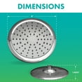 thumbnail image 5 of Niagara Conservation Rainfall Spa 1-Spray with 1.75 GPM 8 in. Wall Mount Adjustable Fixed Shower Head - Chrome, 5 of 6