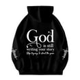 thumbnail image 6 of Bibifish Womens Drawstring Hoodies With Back Graphic Long Sleeve Hoodies Pocket Oversized Fit Casual Inspirational Based Pullover Tops, 6 of 6