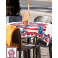 thumbnail image 5 of nqOlkjepod 4th of July Outdoor Tablecloth with Umbrella Hole & Zipper, Independence Day Floral Striped Square Table Cover 60x60 Inch, Dining Waterproof Table Cloth Protector for Patio/Party/Picnic, 5 of 7