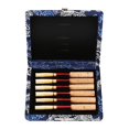 thumbnail image 1 of Qiilu Wooden + Silk Cloth Cover Reed Case Holder Storage Box for 6pcs Oboe Reeds,Reed Box, Oboe Reeds Case, 1 of 5