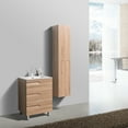 thumbnail image 3 of Eviva Joy 24" Maple Freestanding Bathroom Vanity w/ White Integrated Top, 3 of 5
