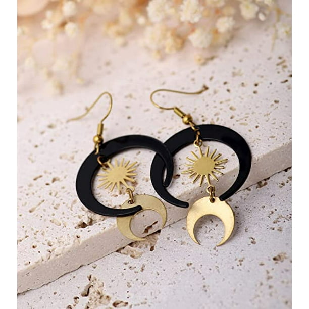Earrings clearance moon star