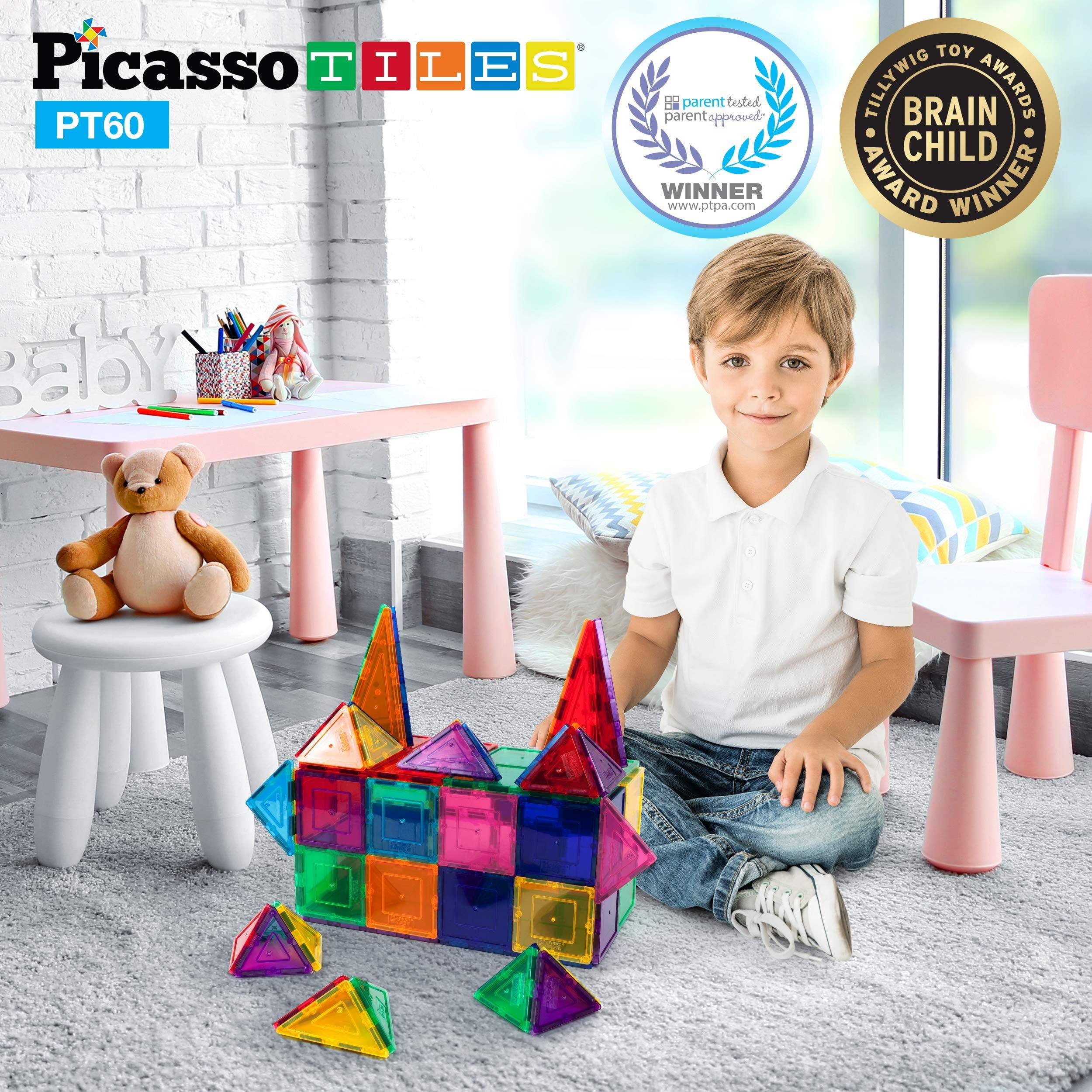 picassotiles 60 piece set 60pcs magnet building tiles