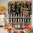 thumbnail image 4 of Shower Curtains for Bathroom-72"x84",Autumn Pumpkin Flower Leaf Waterproof Bath Curtain Grommet Shower Curtain Set, 4 of 7