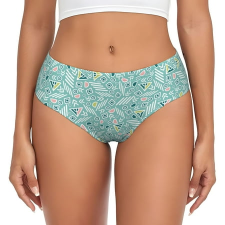 Womens Underwear  Geometric elements A No Show Seamless Underwear  Soft Comfy Stretch Panties  Hipster Ladies Panties Bikini Underwear Briefs