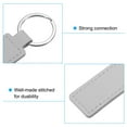 thumbnail image 4 of 4" PU Sublimation Keychain Blanks, Leather Key Fob with Rings for DIY Craft Car Key, Grey, 6 Pack, 4 of 6