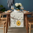 thumbnail image 2 of Bees Branches Table Runner - 120 Inch Long, Kitchen Dining Table Runner Dresser Scarves, Farmhouse Spring Botanical Elegant Farmhouse Decor for Coffee Tables Wedding Party Banquet, 2 of 8