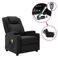 thumbnail image 2 of vidaXL Massage Chair Massaging Recliner Push Chair for Elderly Faux Leather, 2 of 27