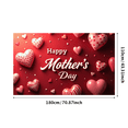 thumbnail image 3 of Red Background Banner with Roses Hearts and Glitter for Mother's Day Decorations Party Supplies Photography Props Mother Day Backdrop Happy Mothers Day Decors, 3 of 4