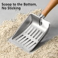 thumbnail image 4 of OAZOUF Stainless Steel Cat Litter Scoop, Heavy Duty Kitty Metal Scooper with Ergonomic Handle for Litter Box Clean, Silver, 4 of 13
