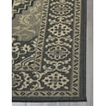 thumbnail image 2 of FH Home Flat Woven Outdoor Rug - Waterproof, Easy to Clean, Stain resistant - Premium Polypropylene Yarn - Vintage Persian -Patio, Deck,Porch,Balcony,Laundry - Ankara - Charcoal - 3ft 11 in x 5ft 6in, 2 of 5