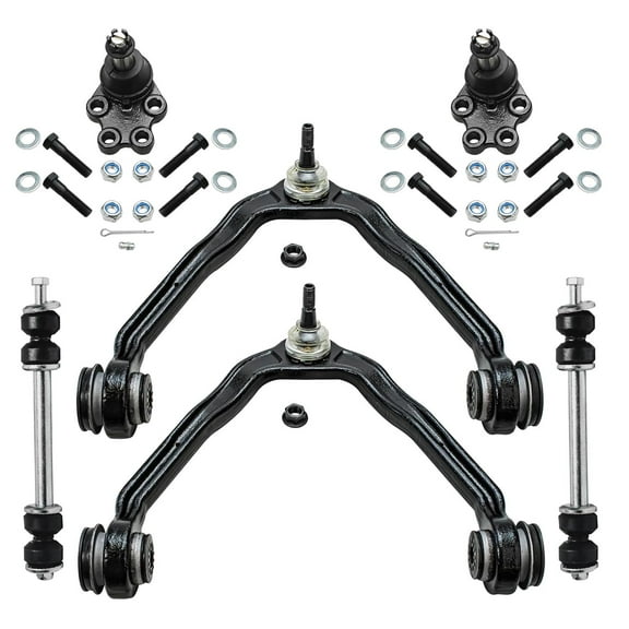 Detroit Axle - 2WD Front End Kit for 1999-2006 Chevy Silverado GMC Sierra 1500 2 Upper Control Arms w/Ball Joints 2 Lower Ball Joints 2 Sway Bars 2000 2001 2002 2003 2004 2005 Replacement