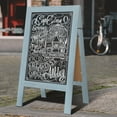 thumbnail image 6 of TEAKMAMA A Frame Chalkboard 40x20 Standing Chalkboard Sign Chalk Board Sandwich Board Easel, Double Sided Blackboard for Business, Cafe, Weddings,Rustic Blue, 6 of 12