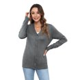 thumbnail image 6 of Uvplove Women Long Sleeve Soft Basic Knit Cardigan Sweater,Dark gray,S-3XL, 6 of 13
