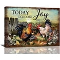 thumbnail image 1 of Farmhouse Chicken Wall Decor Rustic Rooster Pictures Wall Art Country Canvas Painting Modern Home Framed Artwork For Kitchen Bathroom Bedroom 12"X16", 1 of 6
