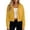 Yellow, variant on Womens Zip Up Hoodies Cropped Jackets Fall Clothes 2026 Casual Lightweight Long Sleeve Cropped Sweatshirt(Yellow,XXL)