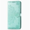 thumbnail image 2 of Samsung Galaxy A20S Case Leather Wallet Flip Magnetic Closure Case Samsung Galaxy A20S Phone Case with Card Slots Protective Cover Case for Samsung Galaxy A20S. SD Mandala - Green, 2 of 12