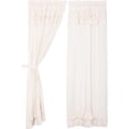thumbnail image 2 of VHC Brands Simple Life Flax, Farmhouse Curtain Panels, Ruffled, Khaki, 96x40, Set of 2, 2 of 11