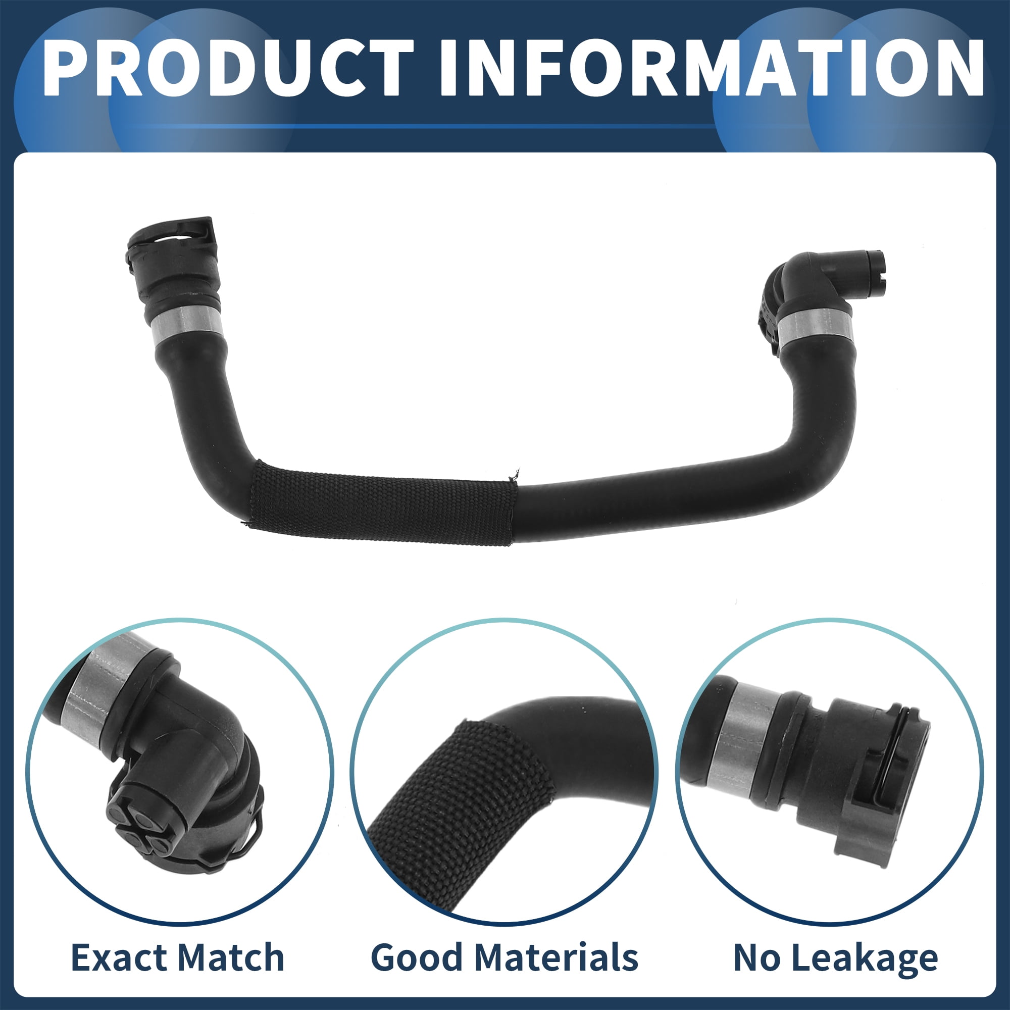 Unique Bargains Radiator Hose Upper Coolant Water Hose for BMW 320i 2013-2018 Rubber