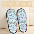 thumbnail image 2 of Balery Colorful Sea Turtle Pantuflas de Casa de Felpa Silenciosas con Diseño Estampado, Zapatillas Cómodas Antideslizantes de Algodón para Interior-Medium, 2 of 8