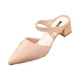 thumbnail image 2 of KEVCHE Womens Slingback Flats Pointed Toe, Closed Toe Elegant Mid-Heel Chunky Heel Sandals,Square Topline Slip On Dressy Flats for Office Work Date, 2 of 5
