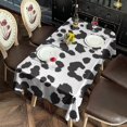 thumbnail image 2 of White and Black Of Leopard Print Rectangle Tablecloth 60"x120",Waterproof Polyester Rectangle Table Cloth, Wipeable Spillproof Polyester Tablecloth for Dining, Camping, Indoor and Outdoor, 2 of 6