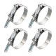 thumbnail image 1 of Abrazaderas de manguera T-Bolt de Uxcell con resorte, paquete de 4, abrazadera de manguera ajustable de acero inoxidable 304 para manguera de 3" ID, 1 of 6