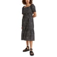 thumbnail image 1 of Bailey Cotton Midi Dress, Black, Large, 1 of 2