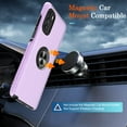 thumbnail image 5 of Designed for Moto G Stylus 2022 Case with HD Screen Protector, [Military Grade] Shockproof Protection Phone Case with 360° Magnetic Ring Holder Kickstand Case for Moto G Stylus 2022, Purple, 5 of 14