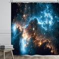 thumbnail image 2 of Galaxy Shower Curtain Nebula Shower Curtain Star Planet Shower Curtain Night Starry Sky Universe Space Fantasy Fabric Waterproof Home Bathtub Decor 12 Pack Plastic Hook 72x72 Inch RY-KKCQ, 2 of 6