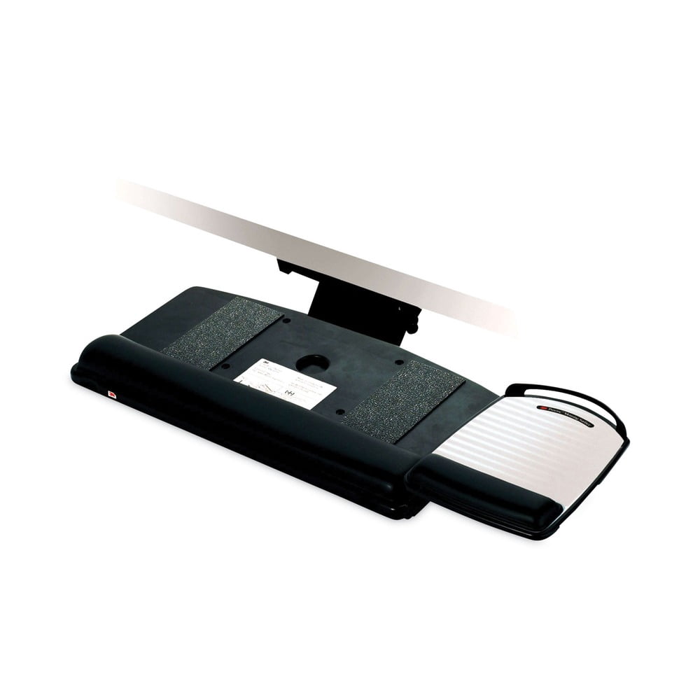 3m/commercial Tape Div. Sit/stand Easy Adjust Keyboard Tray, Highly Adjustable Platform,, Black