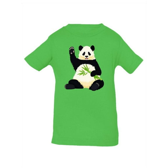 Waving Panda With Bamboo T-Shirt Infant -Image by Shutterstock,  18 Months