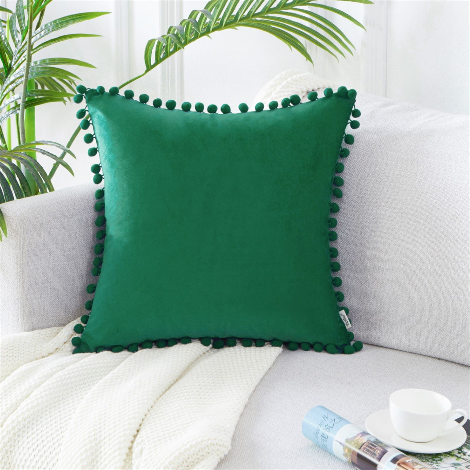 Top Finel Comfort Velvet Throw Pillow Covers for Couch Bed Soft