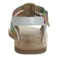 thumbnail image 5 of Laura Ashley Girls Hook and Loop Strappy Gladiator Sandals. (Toddler/Little Kids). - White/Multi, 5, 5 of 7