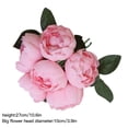 thumbnail image 2 of Flores artificiales para interiores y exteriores, decoración floral, ceremonia de banquete de boda, ramo de flores falsas, rosa púrpura Noticed HA6520-10B, 2 of 6