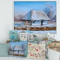 thumbnail image 2 of Designart 'Traditional Cottage Covered With Snow In Winter I' Traditional Framed Canvas Wall Art Print, 2 of 5