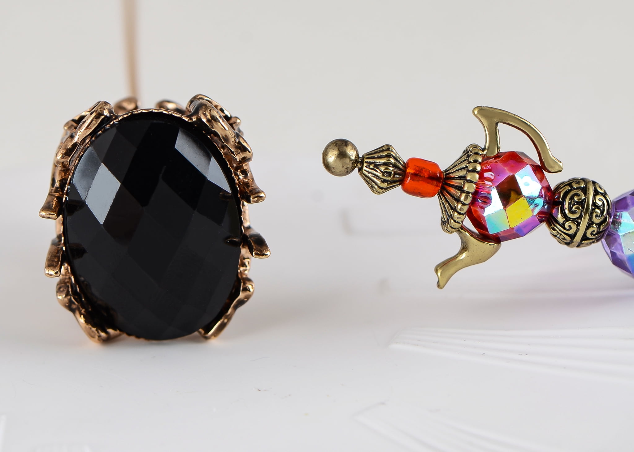 ARFUKA 2 Stück Sicherheitsnadeln 75mm - Strass Brosche Clip Für Kleidung & Accessoires