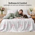 thumbnail image 6 of Flymme King Size 4 Piece Girls Sheet Set,Comfy Breathable Bed Sheets Set,Luxury Pink Bow Bedding for Women Bedroom Decor, 6 of 8