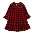 thumbnail image 5 of Coerni Girls' Christmas Sweater Dress Toddler Baby Girls Casual Dress Long Sleeve Red Black Plaid Dresses Kids Christmas Pajamas, 5 of 5