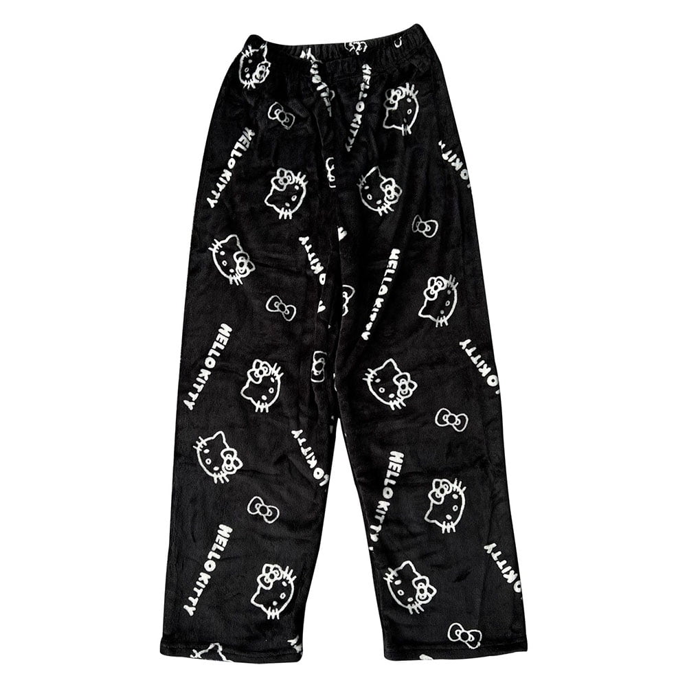 Pantalon Pyjama Flanelle Kawaii Femme - Motifs Anime, Confort Hiver, Tailles M-XL