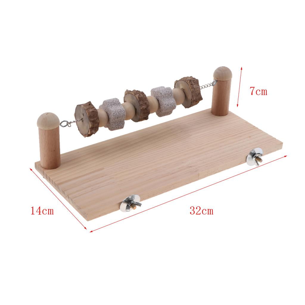 Bvdfgk Small Animal Wooden Stone Chew Grinding Toy for Guinea Pig, Rabbit, Hamster