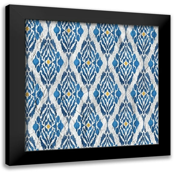 Kimberly, Allen 12x12 Black Modern Framed Museum Art Print Titled - Ikat 3